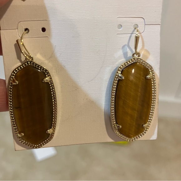 Kendra Scott Elle Filigree "Tiger Eye" Drop Earrings - Picture 9 of 10